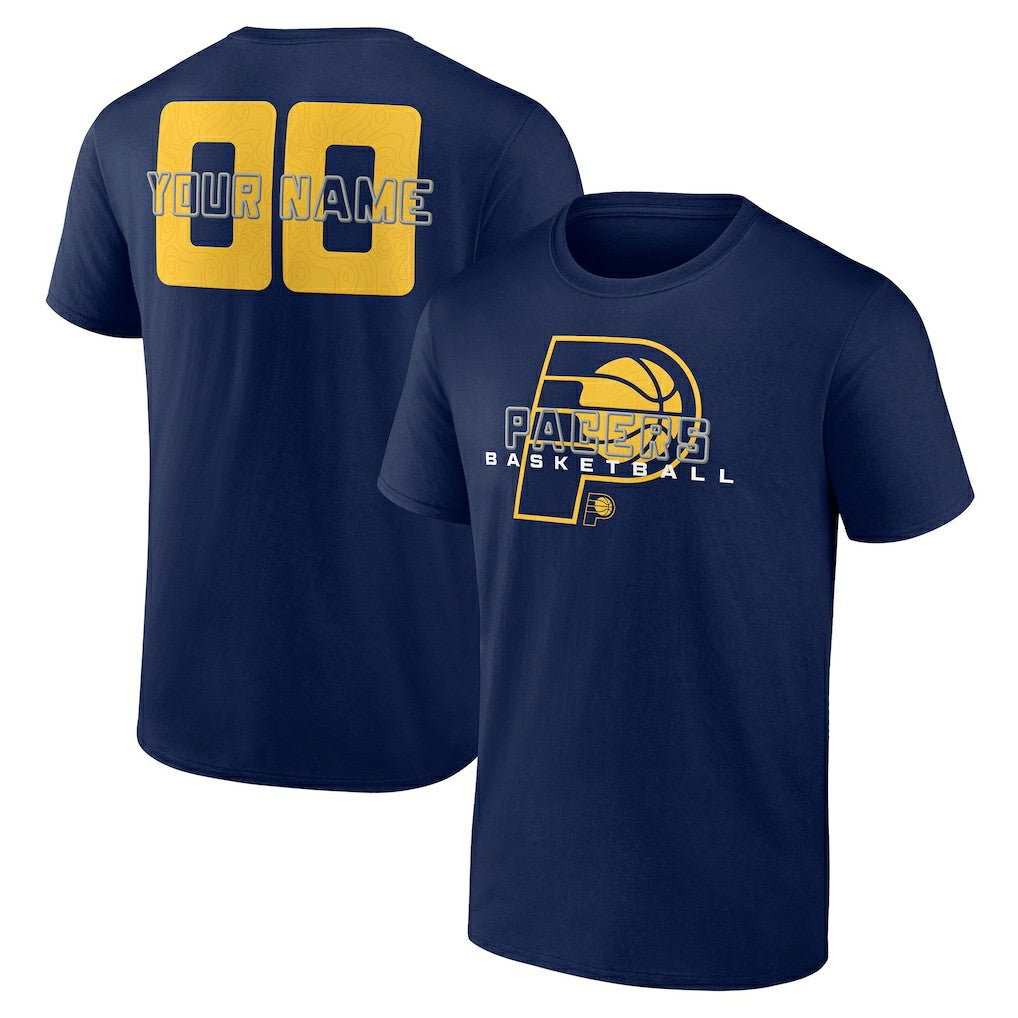 Indiana Pacers Stellar Personalized Name & Number T-Shirt - Navy online