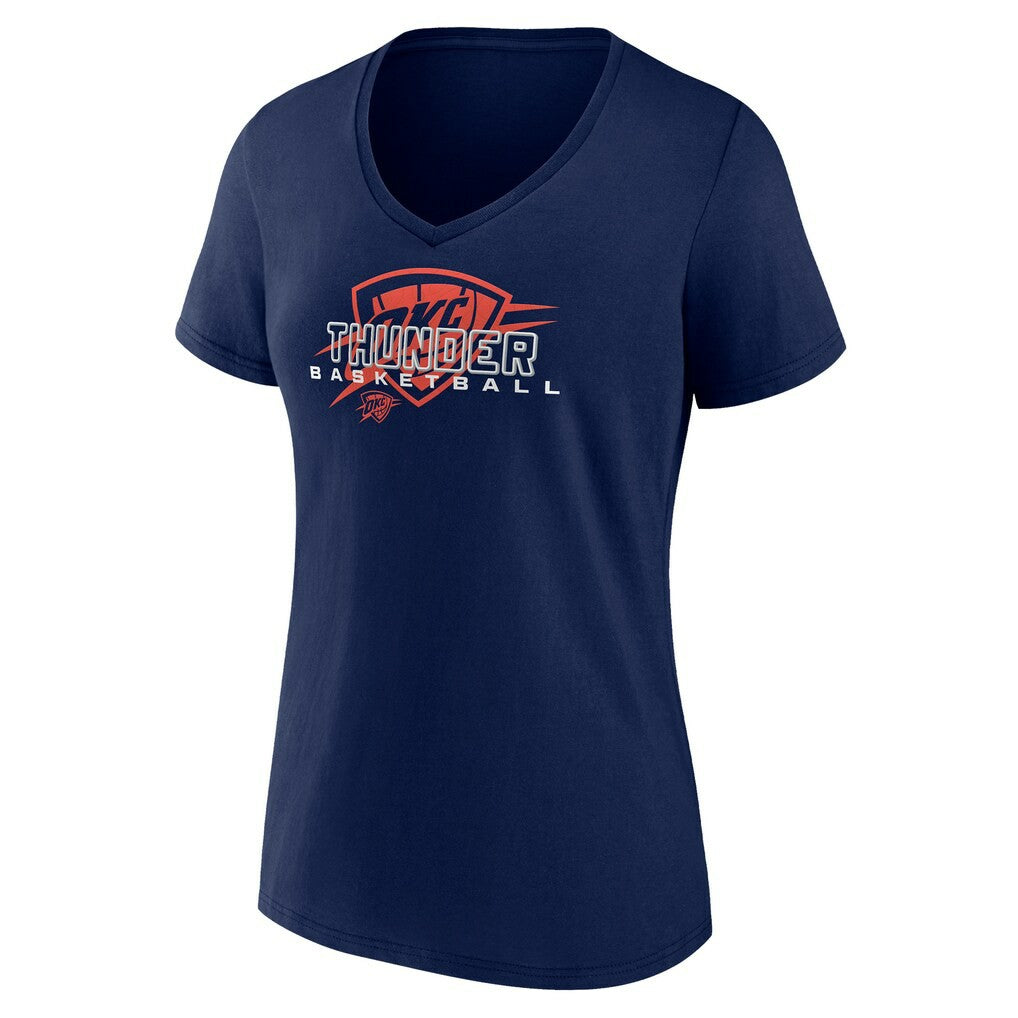 Oklahoma City Thunder Women's Stellar Personalized Name & Number V-Neck T-Shirt - Navy sale