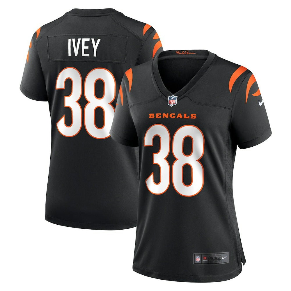 DJ Ivey Cincinnati Bengals Women's Team Game Jersey - Black cheap