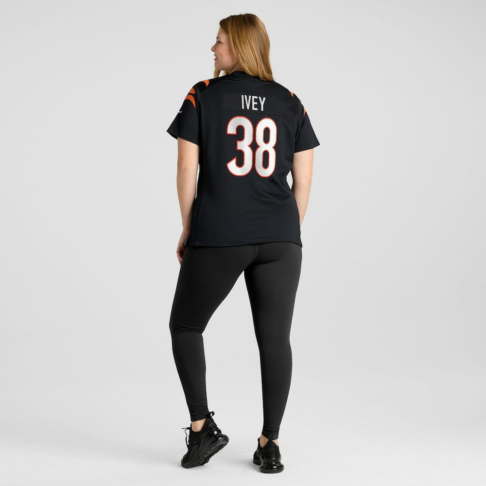 DJ Ivey Cincinnati Bengals Women's Team Game Jersey - Black cheap