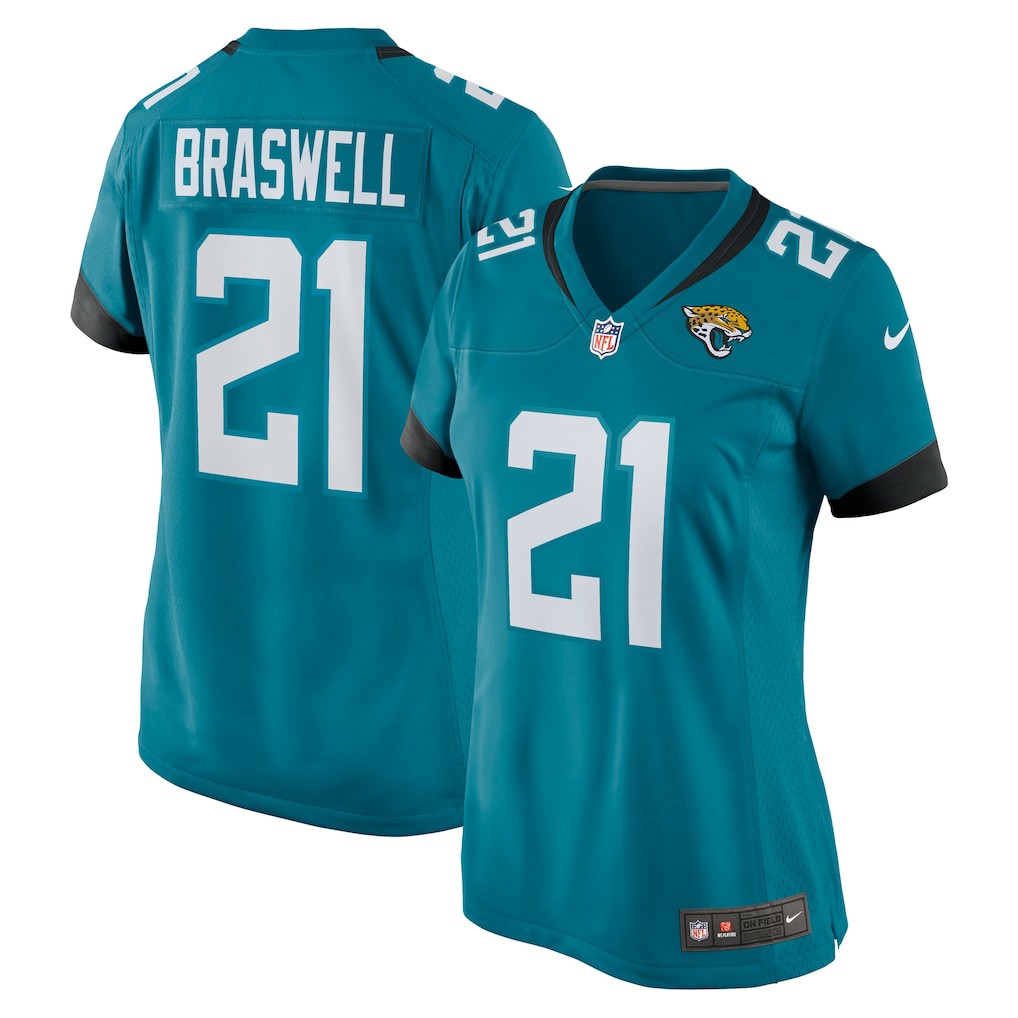 Christian Braswell Jacksonville Jaguars Women's Team Game Jersey - Teal discount