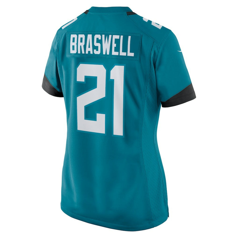 Christian Braswell Jacksonville Jaguars Women's Team Game Jersey - Teal discount