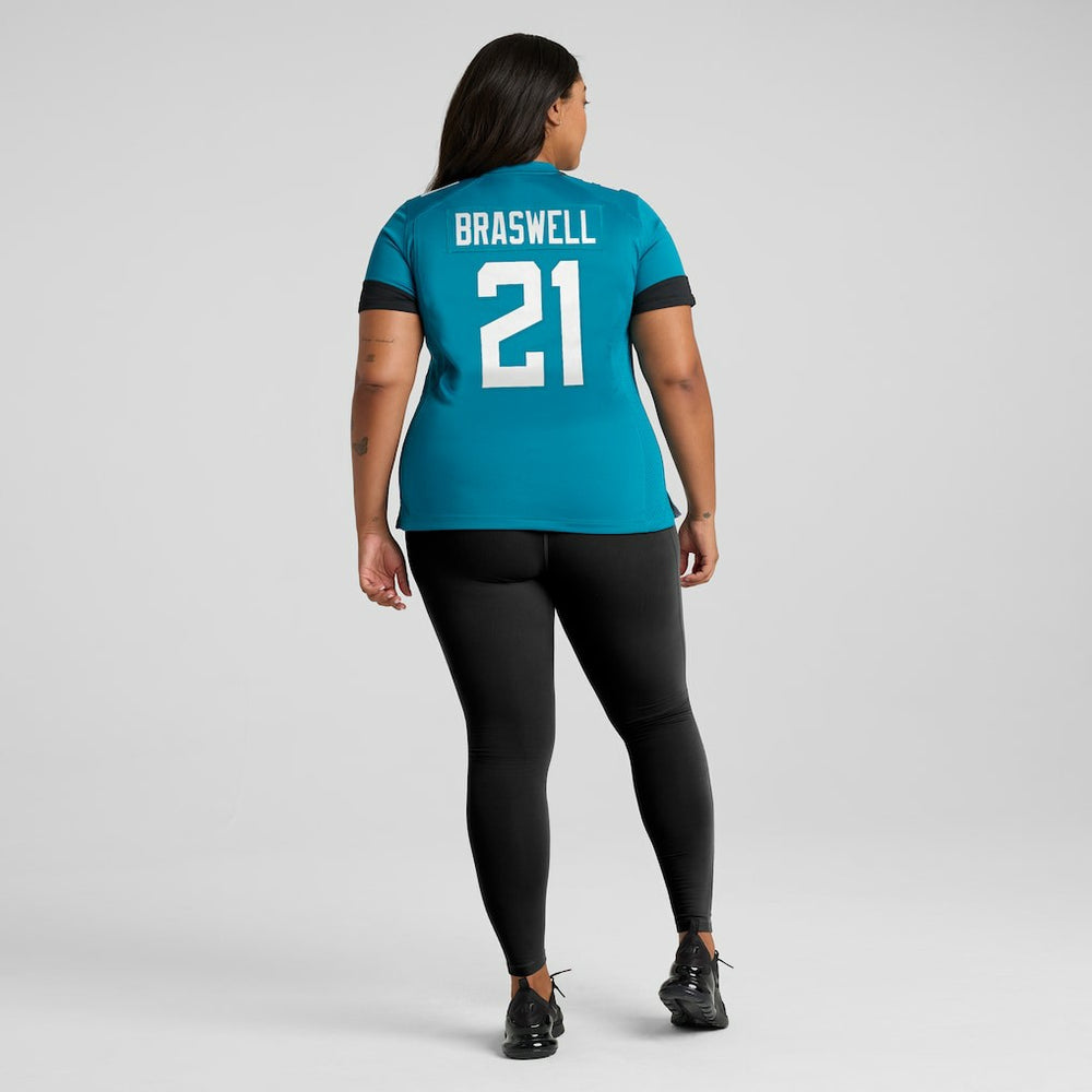 Christian Braswell Jacksonville Jaguars Women's Team Game Jersey - Teal discount