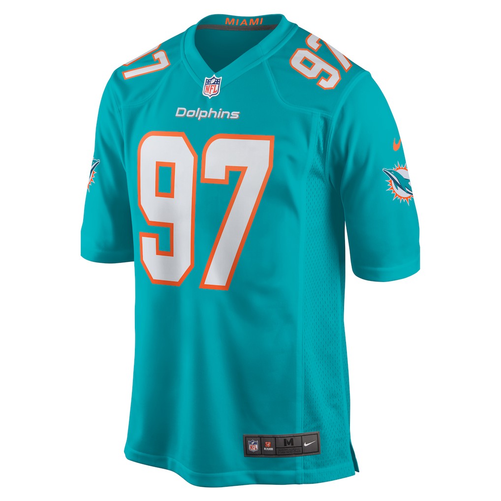 Rashard Lawrence Miami Dolphins Team Game Jersey - Aqua outlet
