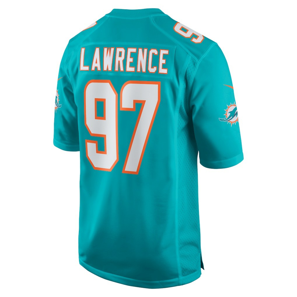Rashard Lawrence Miami Dolphins Team Game Jersey - Aqua outlet