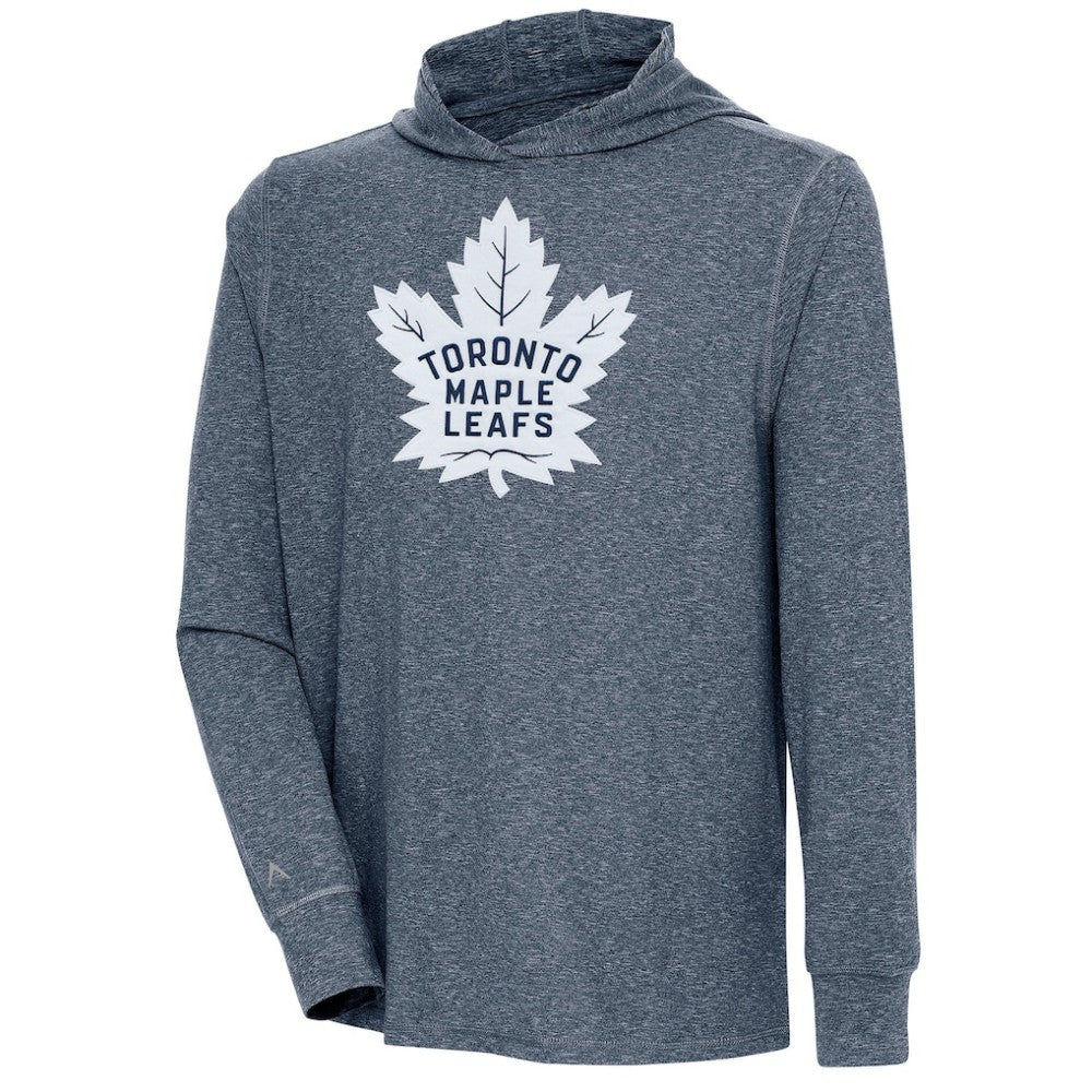 Toronto Maple Leafs Antigua Saga Pullover Hoodie - Heather Navy Hoodies