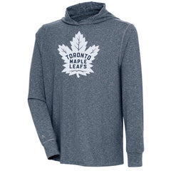 Toronto Maple Leafs Antigua Saga Pullover Hoodie - Heather Navy Hoodies
