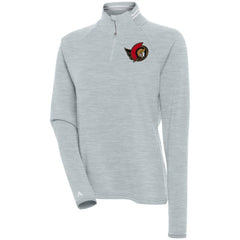 Ottawa Senators Antigua Women's Milo Quarter-Zip Pullover Top - Heather Gray Pullover