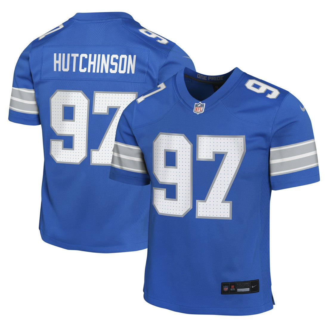 Aidan Hutchinson Detroit Lions Youth Game Jersey - Blue discount