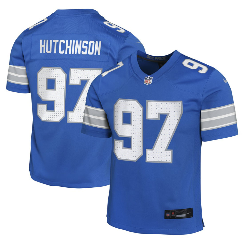 Aidan Hutchinson Detroit Lions Youth Game Jersey - Blue discount