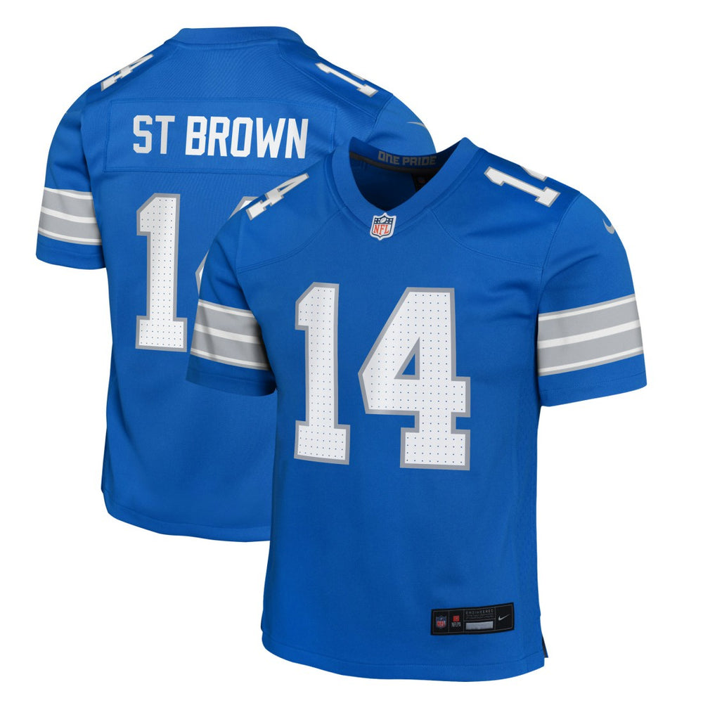 Amon-Ra St. Brown Detroit Lions Youth Game Jersey - Blue for sale