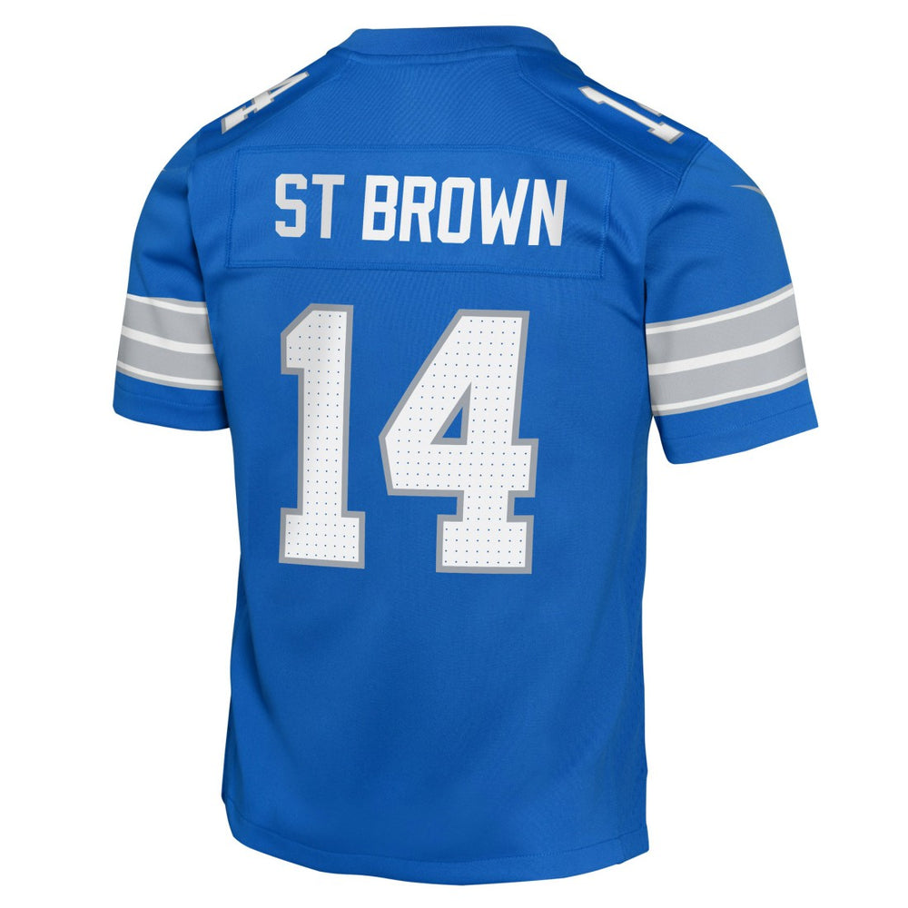 Amon-Ra St. Brown Detroit Lions Youth Game Jersey - Blue for sale