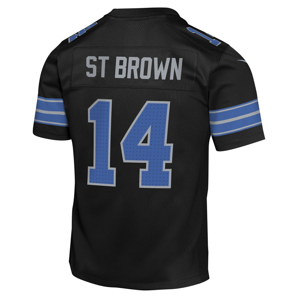 Amon-Ra St. Brown Detroit Lions Youth Game Jersey - Black cheap