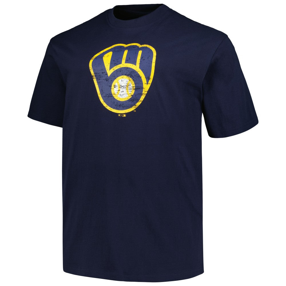 Milwaukee Brewers Profile Big & Tall Primary Logo T-Shirt Navy