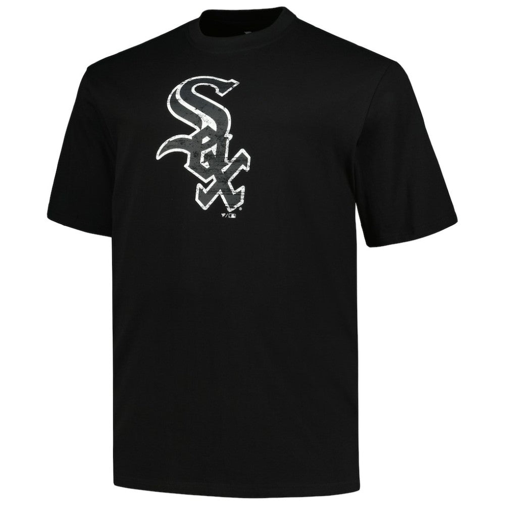 Chicago White Sox Profile Big & Tall Primary Logo T-Shirt Black