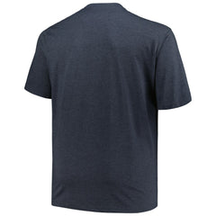 Milwaukee Brewers Profile Big & Tall Weathered Logo T-Shirt Heather Navy