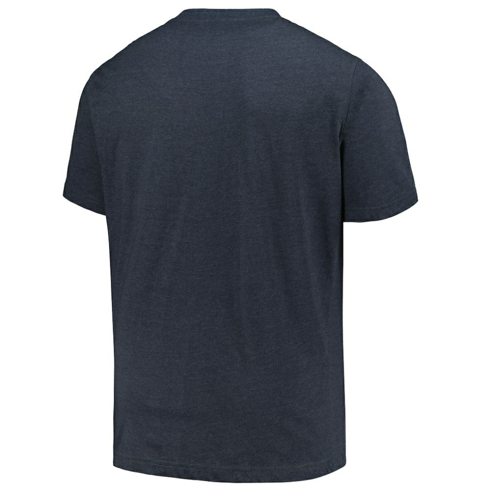 Tampa Bay Rays Profile Big & Tall Weathered Logo T-Shirt Heather Navy
