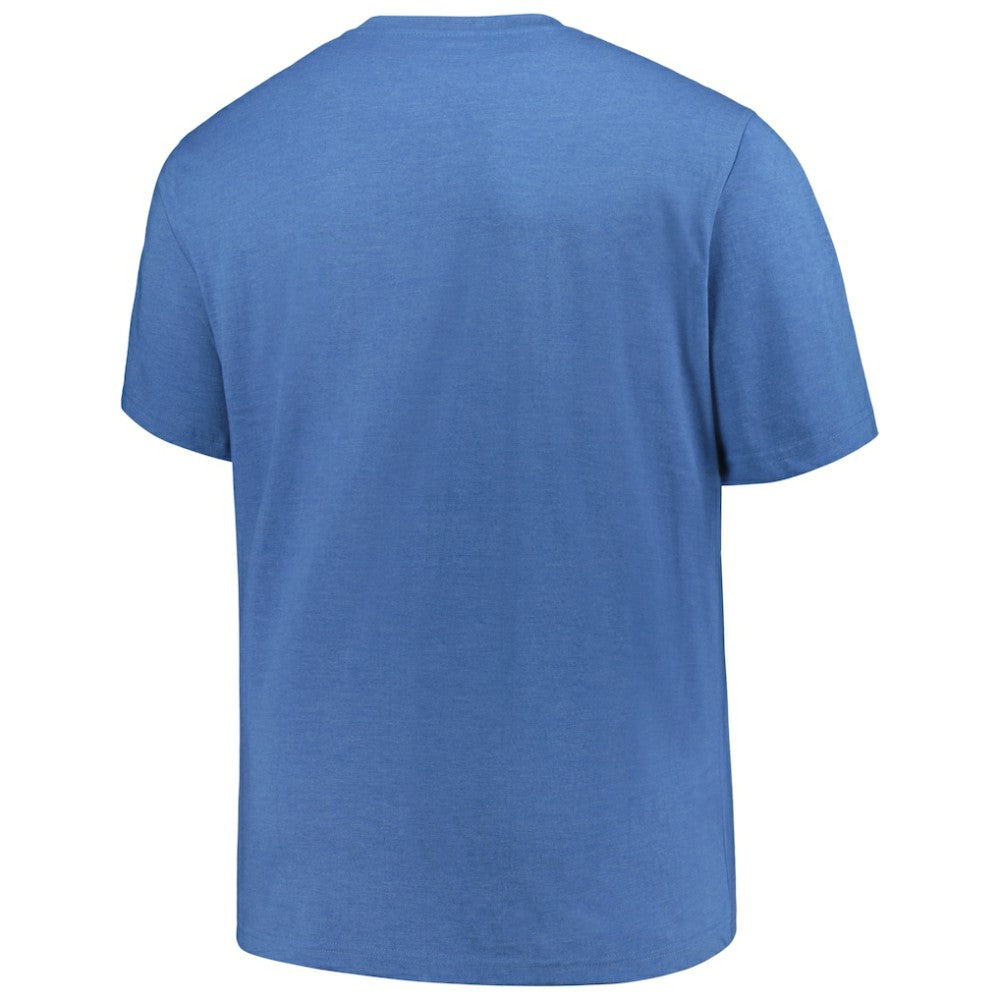 Texas Rangers Profile Big & Tall Weathered Logo T-Shirt Heather Royal