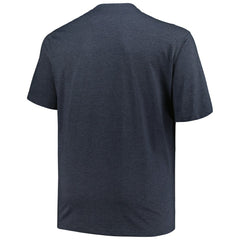 Detroit Tigers Profile Big & Tall Weathered Logo T-Shirt Heather Navy