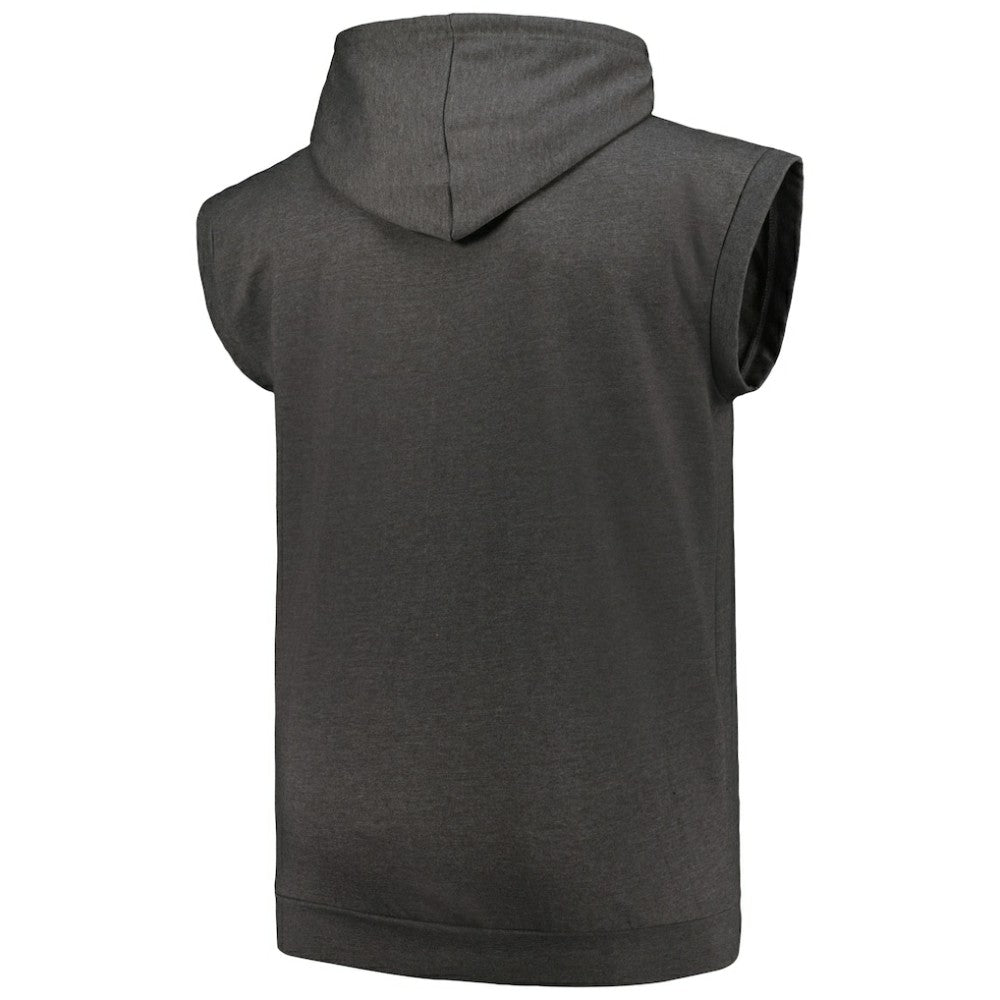 St. Louis Cardinals Profile Big & Tall Muscle Sleeveless Pullover Hoodie Heather Charcoal