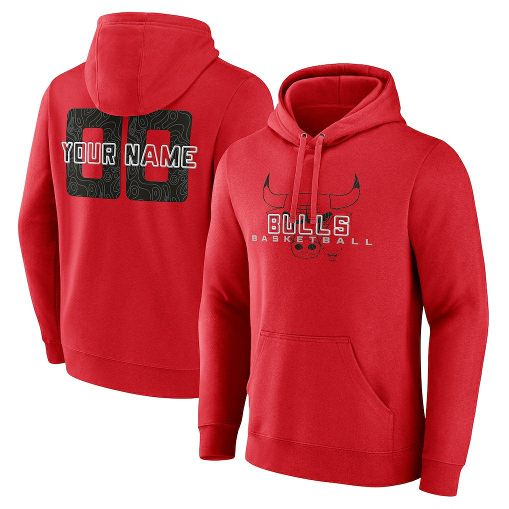 Chicago Bulls Stellar Personalized Name & Number Pullover Hoodie - Red for sale