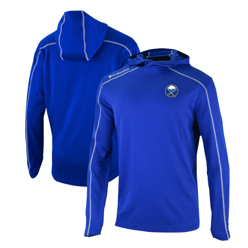 Buffalo Sabres Columbia Omni-Wick Shotgun Long Sleeve Hoodie T-Shirt - Blue T-shirts
