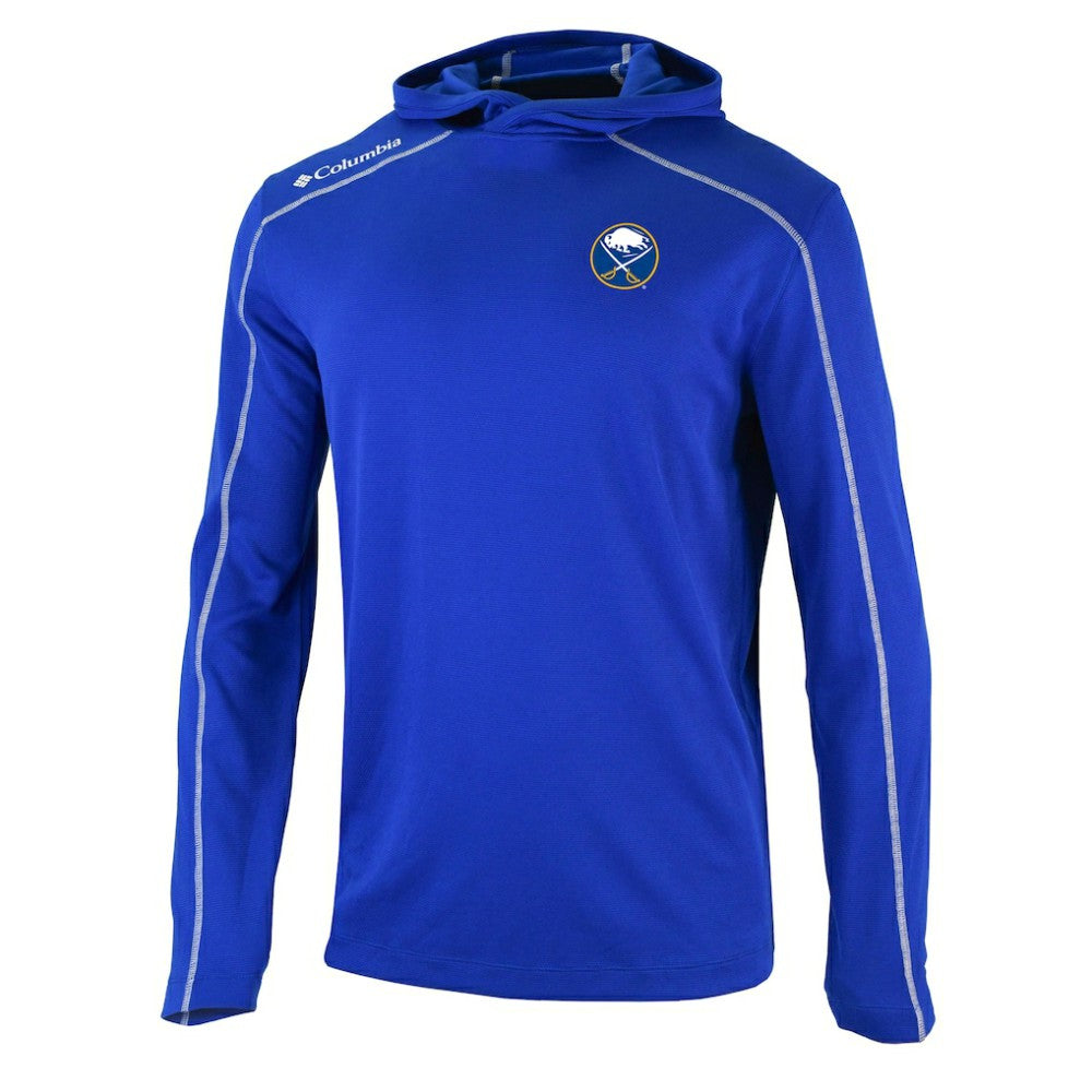 Buffalo Sabres Columbia Omni-Wick Shotgun Long Sleeve Hoodie T-Shirt - Blue T-shirts