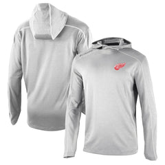 Detroit Red Wings Columbia Omni-Wick Shotgun Long Sleeve Hoodie T-Shirt - Gray T-shirts
