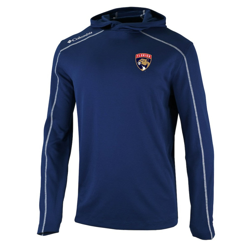 Florida Panthers Columbia Omni-Wick Shotgun Long Sleeve Hoodie T-Shirt - Navy T-shirts