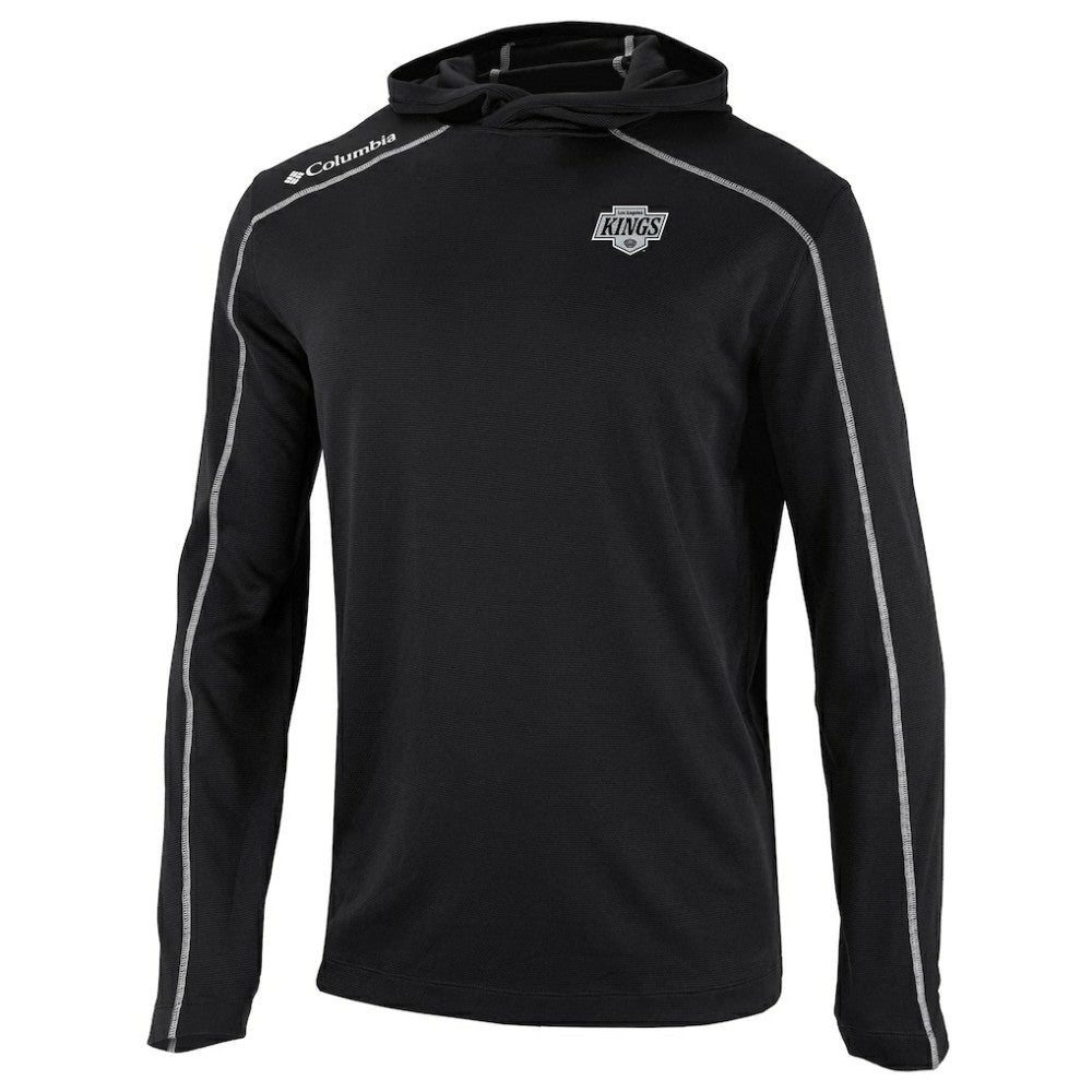 Los Angeles Kings Columbia Omni-Wick Shotgun Long Sleeve Hoodie T-Shirt - Black T-shirts