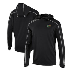 Minnesota Wild Columbia Omni-Wick Shotgun Long Sleeve Hoodie T-Shirt - Black T-shirts