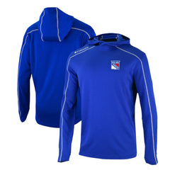 New York Rangers Columbia Omni-Wick Shotgun Long Sleeve Hoodie T-Shirt - Blue T-shirts