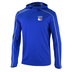New York Rangers Columbia Omni-Wick Shotgun Long Sleeve Hoodie T-Shirt - Blue T-shirts