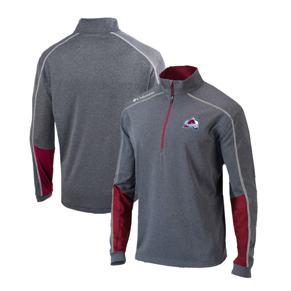 Colorado Avalanche Columbia Omni-Wick Shotgun 2.0 Quarter-Zip Pullover Top - Gray/Purple Pullover