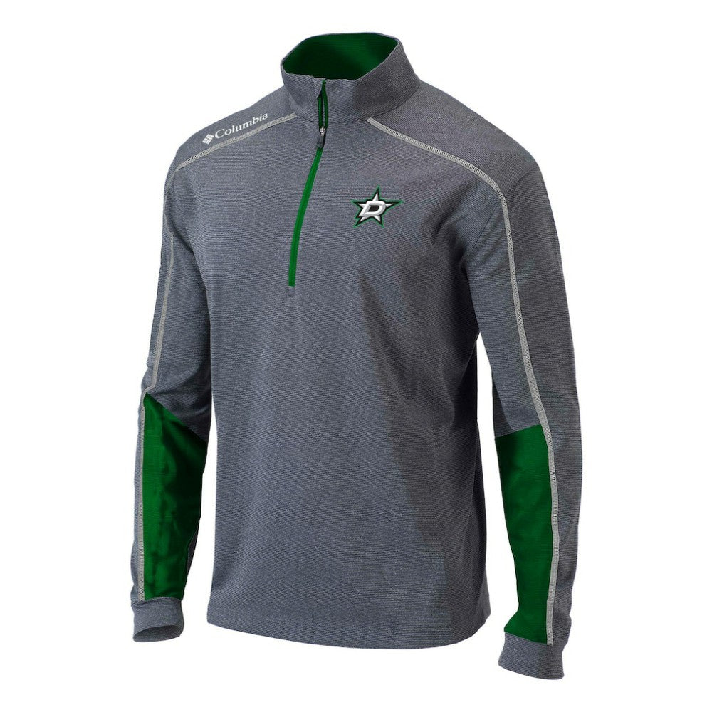 Dallas Stars Columbia Omni-Wick Shotgun 2.0 Quarter-Zip Pullover Top - Gray/Green Pullover