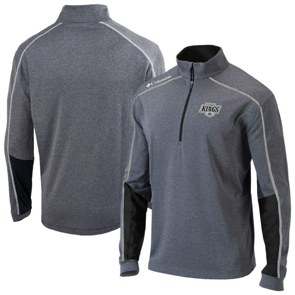 Los Angeles Kings Columbia Omni-Wick Shotgun 2.0 Quarter-Zip Pullover Top - Gray/Black Pullover