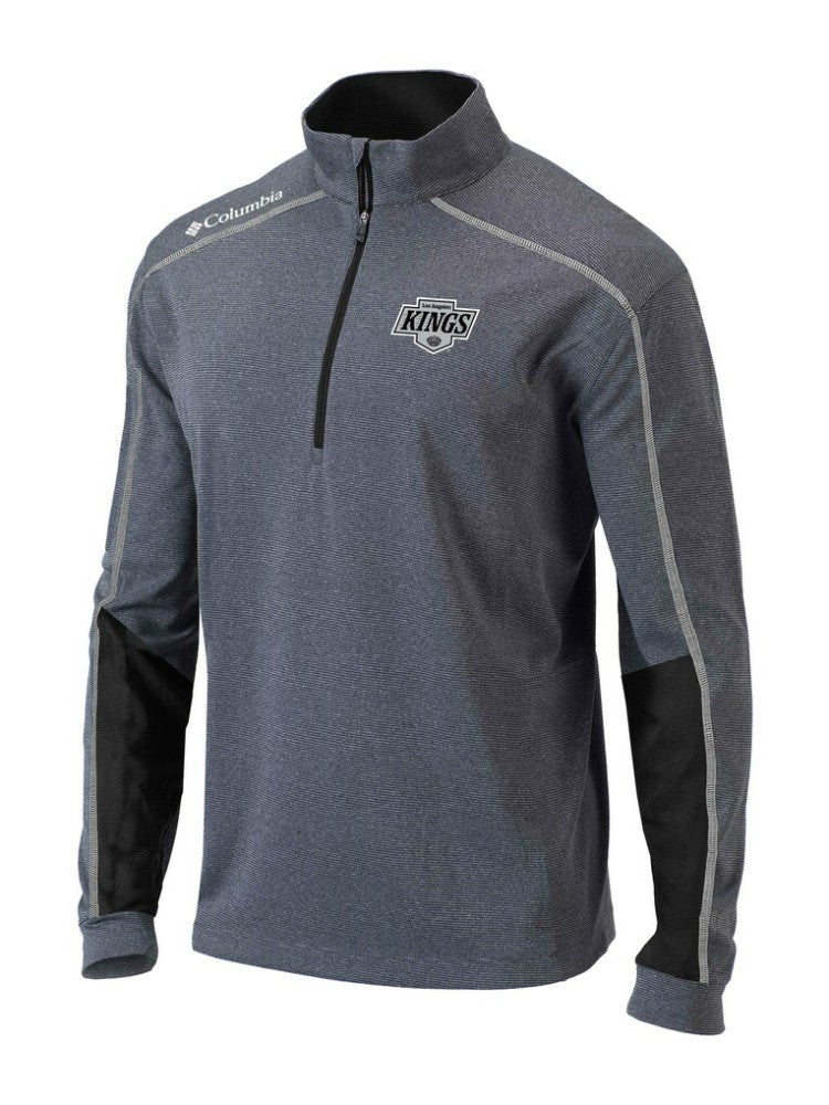Los Angeles Kings Columbia Omni-Wick Shotgun 2.0 Quarter-Zip Pullover Top - Gray/Black Pullover
