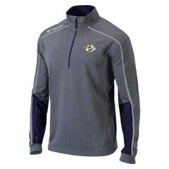 Nashville Predators Columbia Omni-Wick Shotgun 2.0 Quarter-Zip Pullover Top - Gray/Navy Pullover