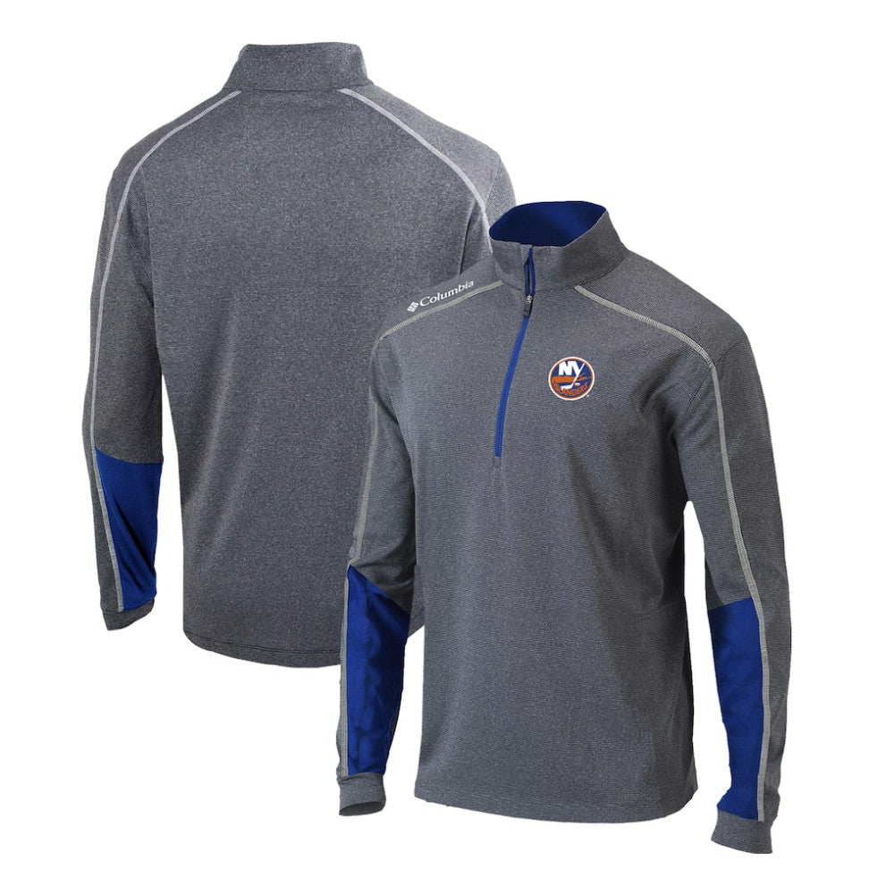 New York Islanders Columbia Omni-Wick Shotgun 2.0 Quarter-Zip Pullover Top - Gray/Blue Pullover