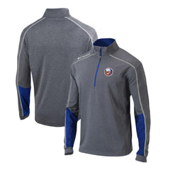 New York Islanders Columbia Omni-Wick Shotgun 2.0 Quarter-Zip Pullover Top - Gray/Blue Pullover
