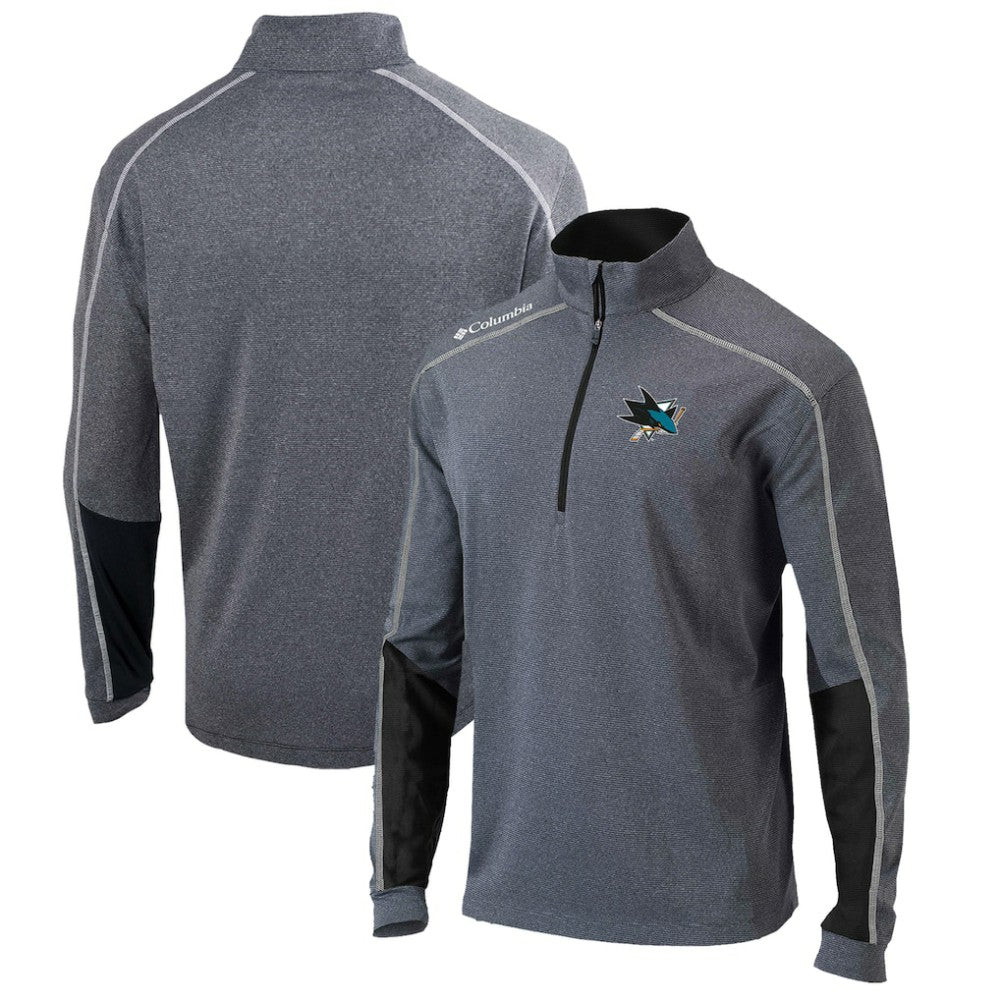 San Jose Sharks Columbia Omni-Wick Shotgun 2.0 Quarter-Zip Pullover Top - Gray/Black Pullover