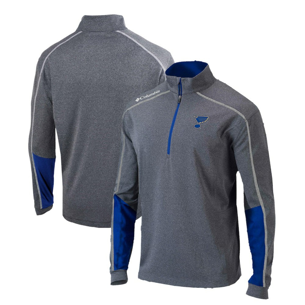 St. Louis Blues Columbia Omni-Wick Shotgun 2.0 Quarter-Zip Pullover Top - Gray/Blue Pullover