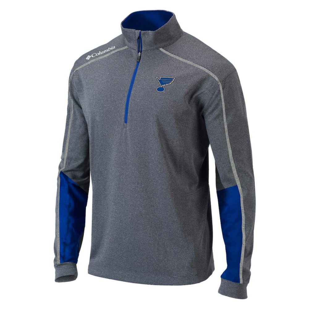 St. Louis Blues Columbia Omni-Wick Shotgun 2.0 Quarter-Zip Pullover Top - Gray/Blue Pullover