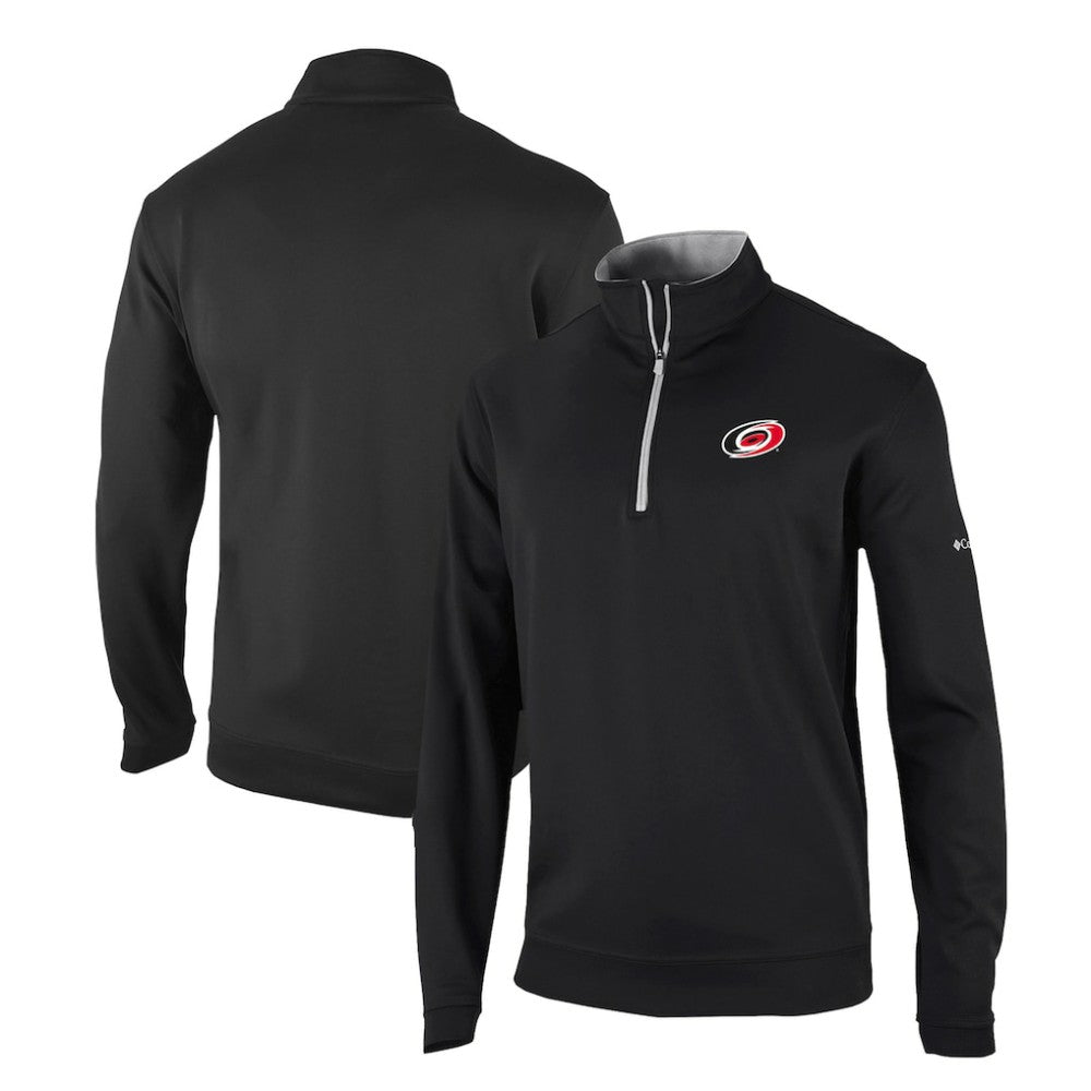 Carolina Hurricanes Columbia Omni-Wick Wickhams Hills Half-Zip Pullover Top - Black Pullover