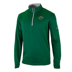 Minnesota Wild Columbia Omni-Wick Wickhams Hills Half-Zip Pullover Top - Green Pullover