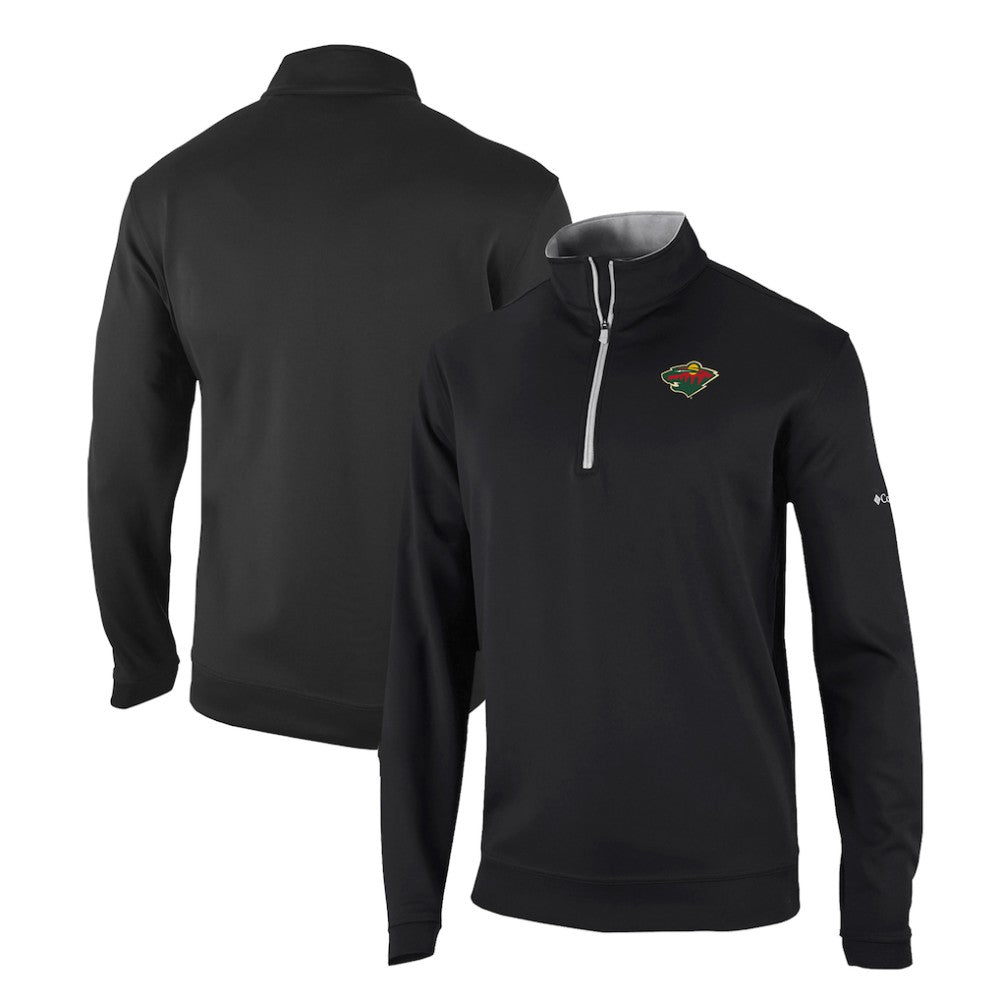 Minnesota Wild Columbia Omni-Wick Wickhams Hills Half-Zip Pullover Top - Black Pullover