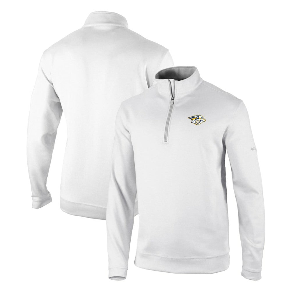 Nashville Predators Columbia Omni-Wick Wickhams Hills Half-Zip Pullover Top - White Pullover