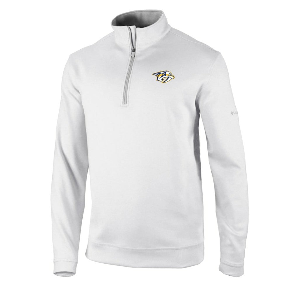 Nashville Predators Columbia Omni-Wick Wickhams Hills Half-Zip Pullover Top - White Pullover