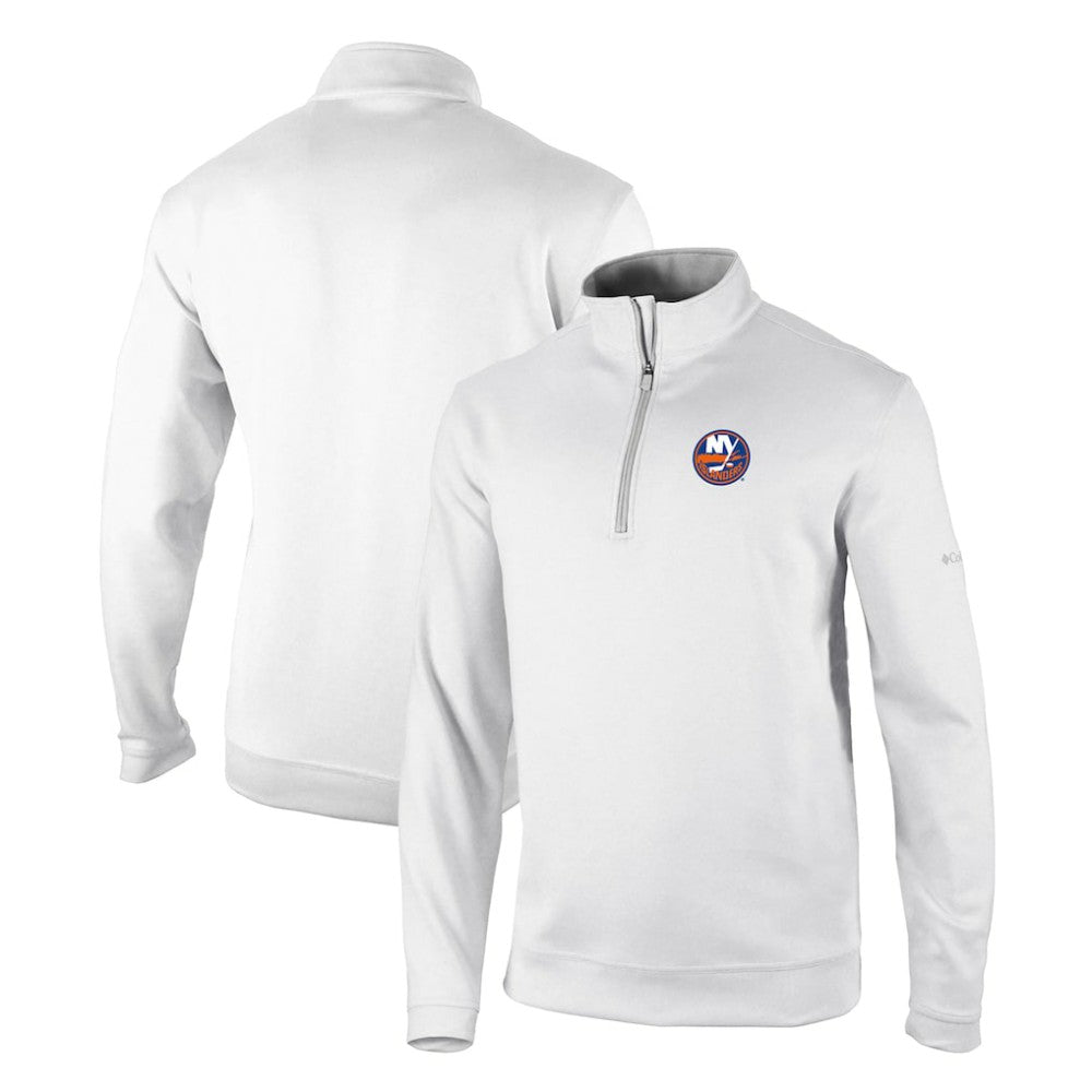 New York Islanders Columbia Omni-Wick Wickhams Hills Half-Zip Pullover Top - White Pullover