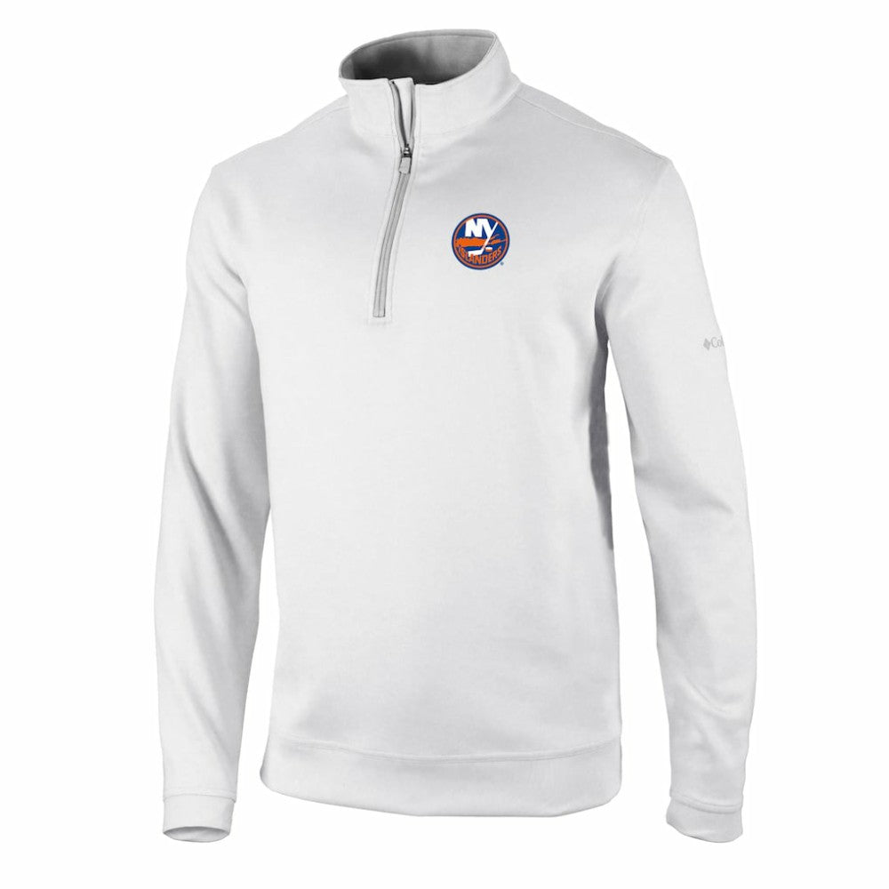 New York Islanders Columbia Omni-Wick Wickhams Hills Half-Zip Pullover Top - White Pullover